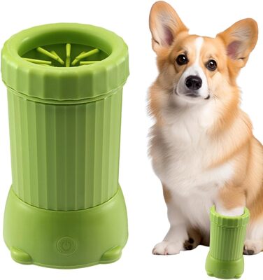 Автоматичний мийник лап для собак, USB-зарядка, для дому, зелений