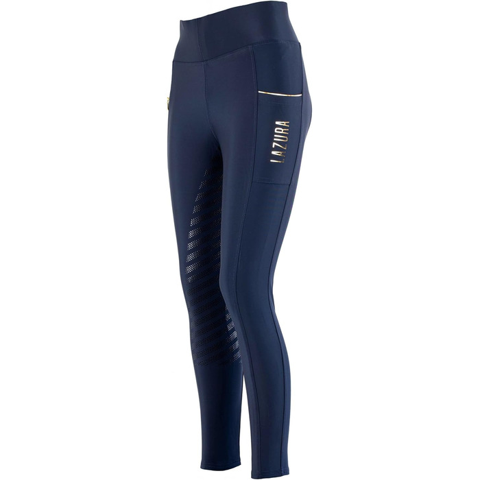 Легінси для верхової їзди Lazura Fenja | Повний силіконовий наповнювач | Рідзани з 2 кишенями для телефону | Легінси для верхової їзди Navy, розмір 36/38