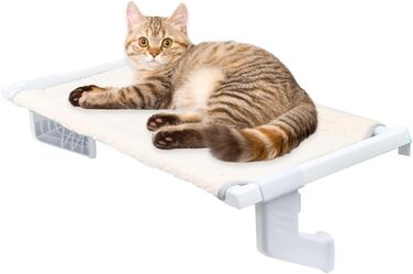 Крісло-гамак для котів на вікно, 68x34.5 см. Гамак для котів, ліжко для котів, гамак для котів на підвіс, зручне місце для відпочинку для великих котів до 25 кг