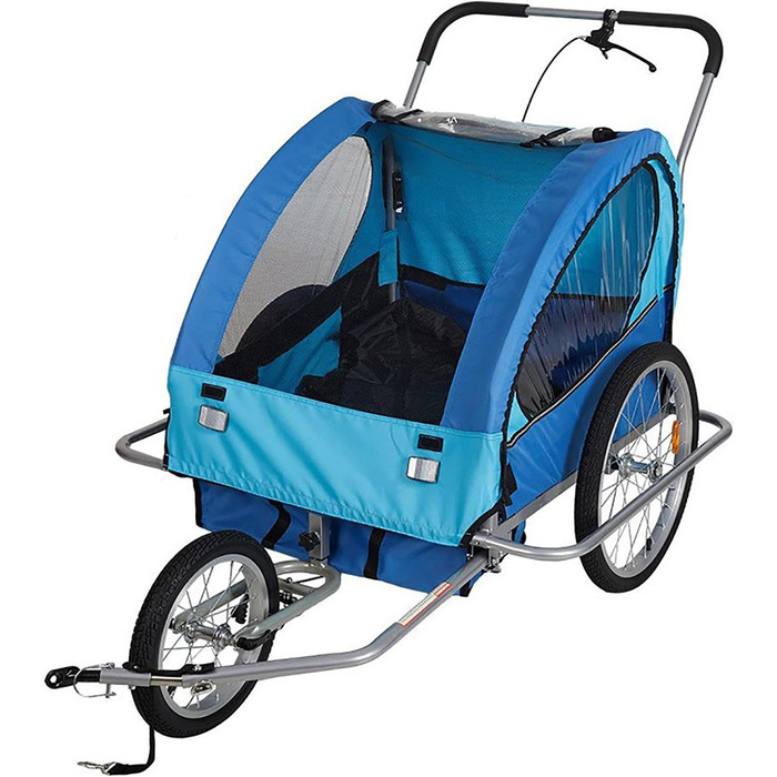 Причіп для велосипеда з собакою, для дитячої коляски, з амортизацією, світловідбивачами, вантажопідйомністю 40 кг, сірий