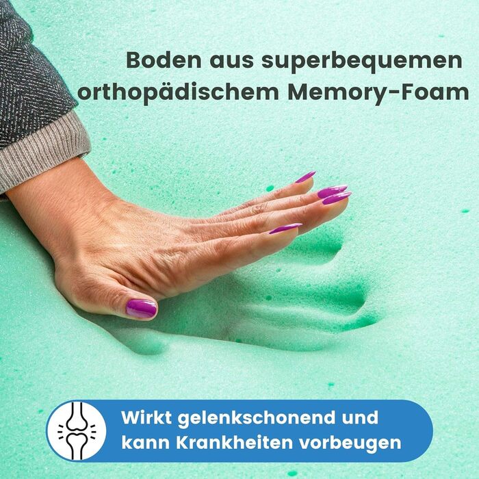 Ортопедичне ліжко для собак Santorini - ізольоване двостороннє ліжко з ефектом пам'яті, знімає навантаження на суглоби, підходить для осені та зими (M - 60 x 50 x 20 см, помаранчевий / сірий)