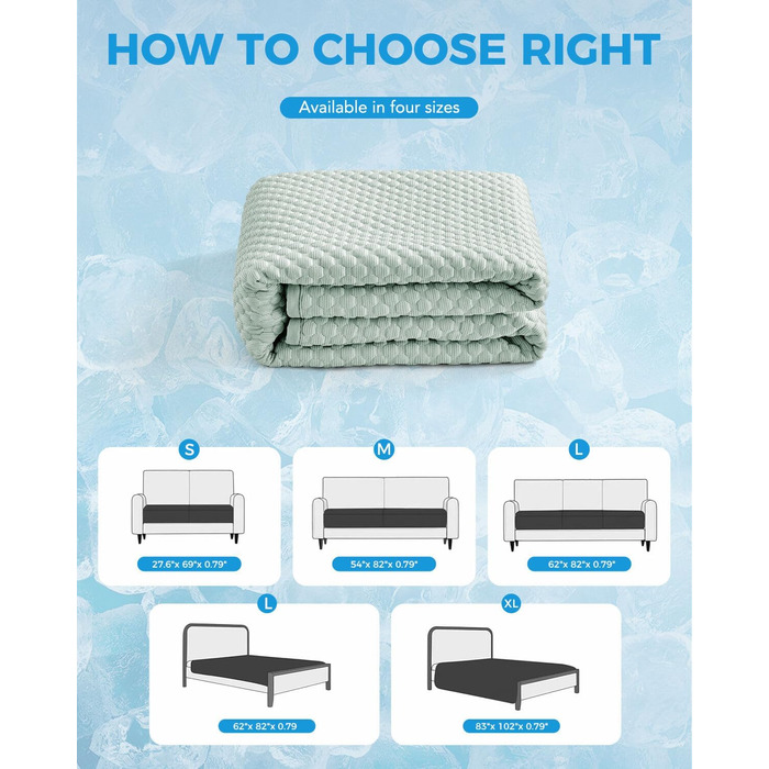 Килимок охолоджуючий для собак Lekereise, 157x206 см, зелений (миючий)