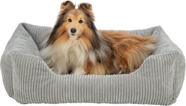 Ортопедичне ліжко для собак TRIXIE Vital Jonna, 60x50 см, сірий колір - м'яке ліжко з Memory Foam для старших собак, захищає суглоби, комфортне та розслаблююче