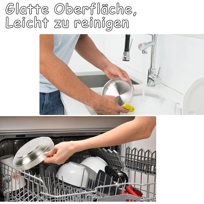 Миски для котів Lollanda Katzennapf Flach: 2 шт., нержавіюча сталь, 304, стійкі до перекидання, легко миються