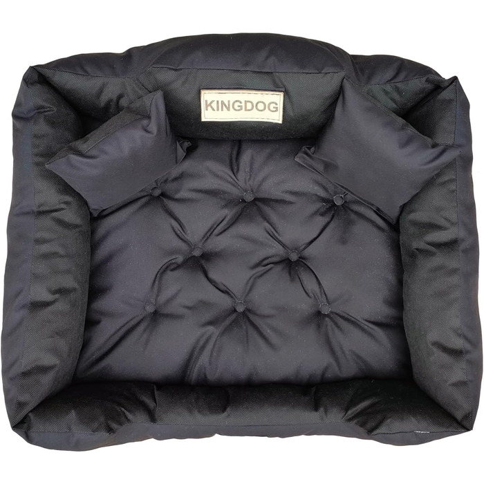 Ляжка для собак та котів KingDog з двома подушками: зручна, водонепроникна, XXL (130x105 см)