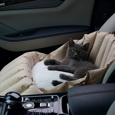 Автомобільний лежак для собак у багажник - переноска, підставка для маленьких собак, 55x42x42 см, темно-хакі