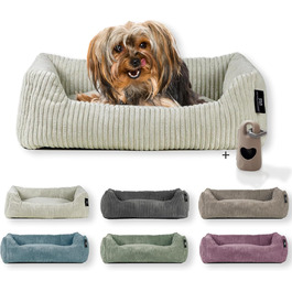 Лежанка для собак Rohrschneider, бежева, 55x42 см, з подушкою, для маленьких та середніх собак, з мішком для відходів