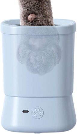 Очищувач лап для собак: чаша для миття лап з 2 швидкостями, захист від бризок, для дому, подорожей, прогулянок