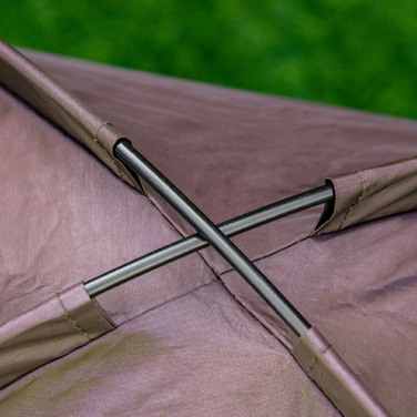 PawHut Outdoor Ліжко для домашніх тварин з балдахіном Підняте ліжко для собаки, дихаюча тканина тафта, кава, 61x46x62 см| Аосом