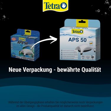 Tetra APS 50 – тиха мембранна повітряна помпа для акваріума 10-60 л, біла