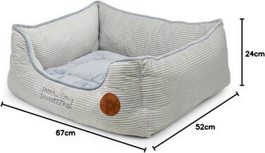 Крісло-гніздо для домашніх тварин Petface, квадратне, сіре, розмір S (1 шт.)