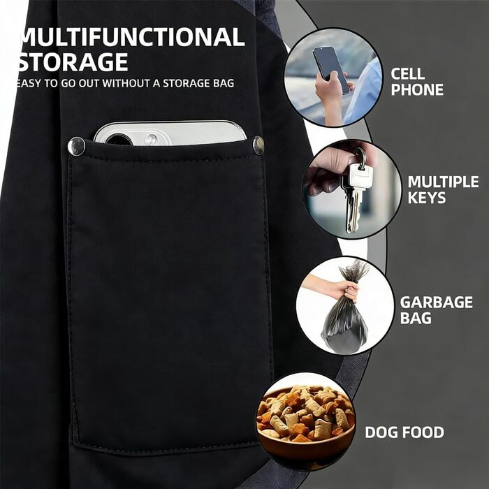 Транспортна сумка для собак та інших домашніх тварин до 15 кг Mymai - сірий/чорний колір