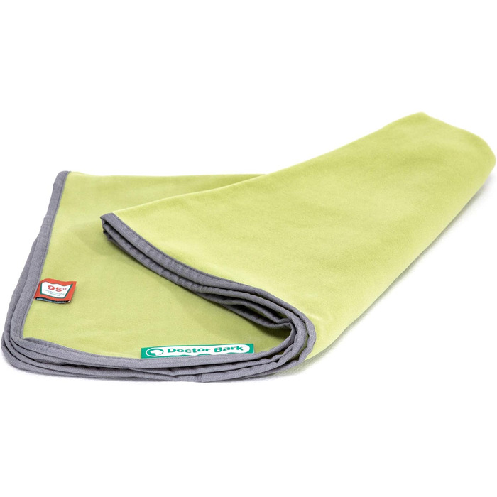 М'яка флісова ковдра для собак Doctor Bark, 100x70 см, зелений колір, Made in Germany. Можна прати до 95°C. Гігієнічна, тепла та зручна ковдра для собак на диван або в ліжечко.