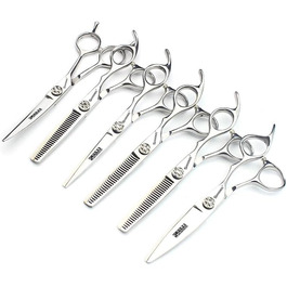 Професійний набір перукарських ножиць 6 дюймів, нержавіюча сталь, мультифункціональний (3 шт.)