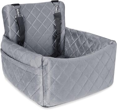 Автомобільний лежак для собак, кріплення на заднє сидіння, з ременями безпеки та кишенею для зберігання, 45x40x34 см