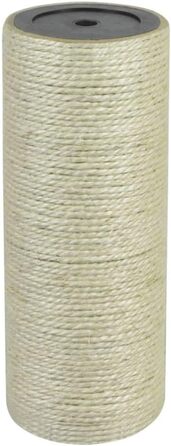 Котячий когтетоп-стовпчик VidaXL 8x60 см, сизаль, 8 мм, бежевий