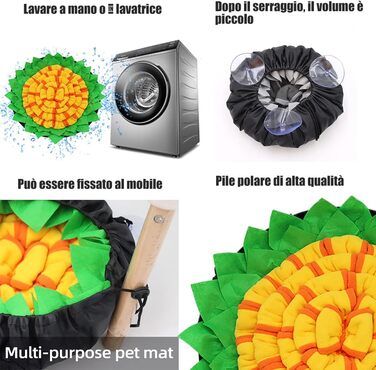 Килимок-нюхалка для собак Naglreia, інтелектуальна іграшка, міцний, інтерактивний, 50х50 см, зелений