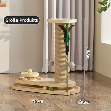 Інтерактивна дерев'яна іграшка для котів Nyingki, 4 в 1: котячий кулька-крус, інтелектуальна іграшка, дерев'яна іграшка для котів