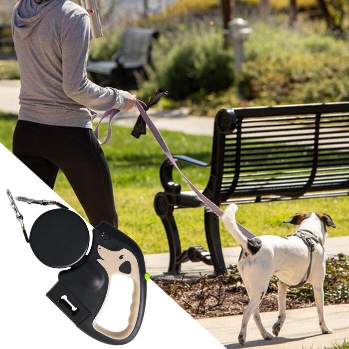 Автоматичний поводок для собак, 3 метри, міцний, для прогулянок, подорожей, тренувань, хакі