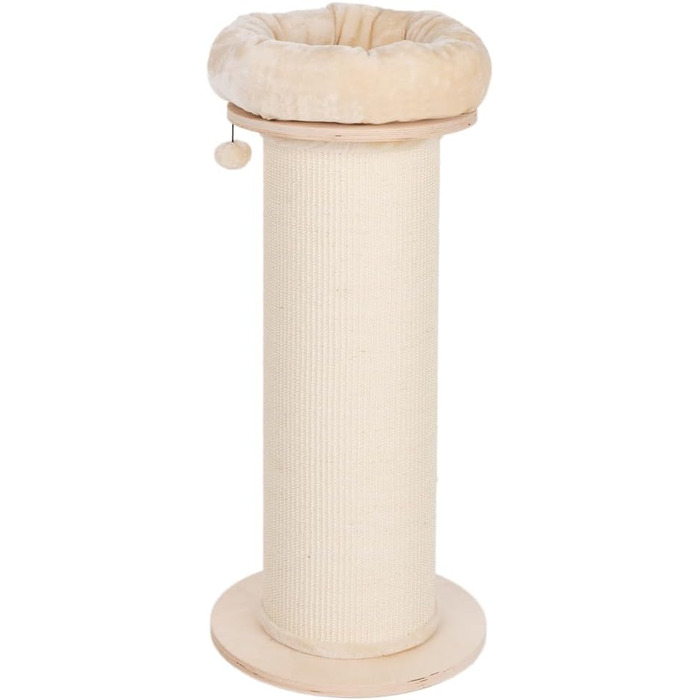 Дряпка для котів Natura Paradise Jasmine з кріпленням до стіни | Дряпка-дерево | Висота 136 см (S, Кремовий)