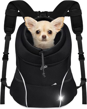 Сумка-переноска для собак YUDODO, переноска для тварин, чорна, для маленьких собак, котів, кроликів (M, 2,3–4,5 кг)