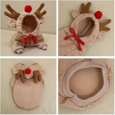 Теплий зимовий одяг для собак, милий халат для собак, толстовка з капюшоном, фліс, костюм для домашніх тварин, куртка для Французького бульдога, Чихуахуа, одяг для собак, колір кава, розмір S