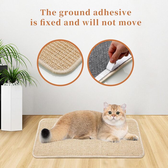 Килимок для котів з сизалю, 3 шт. 50x25 см - захист від подряпин меблів