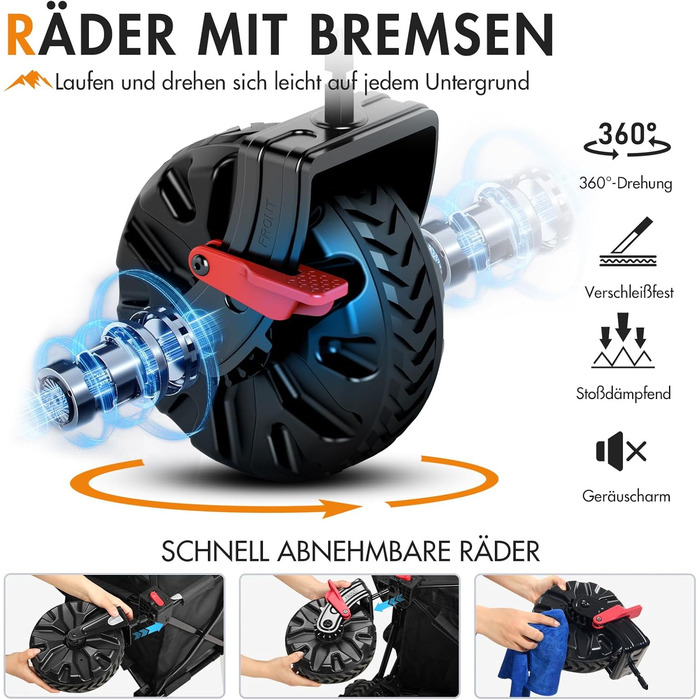Портал складаний візок для покупок з дахом 350л, 122кг, чорний