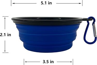 Складана миска для собак, 6 шт., портативна, безпечна, багаторазова, для дому та вулиці