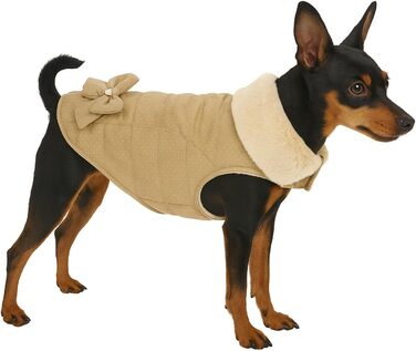 Тепла флісова жилетка для собак Flamingo Guzzi, 30 см, для чихуахуа, йоркширського тер'єра, пуделя (БЕЖЕВА)