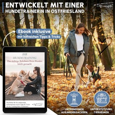 Сумка-бананка для собак 'Talea' з штучної шкіри, на одноручний замок - сумочка для ласощів, знімний підкладка, аксесуари для собак (M, Чорний)