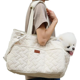 Сумка-переноска для собак та котів HSC Beige: м'яка, з 3 кишенями, до 6.8 кг