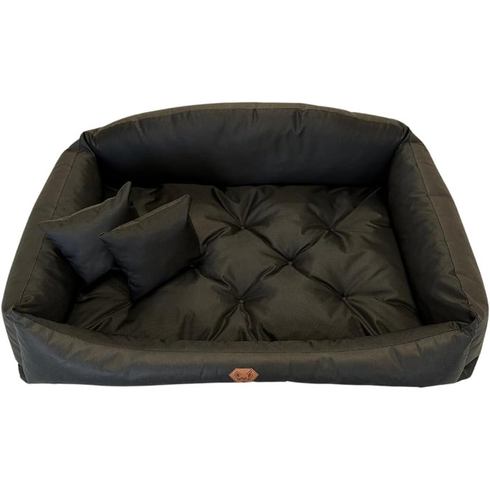 Ортопедичне ліжко для собак Dogs4Life: м'яке, миється, з можливістю персоналізації імені (M, чорний)