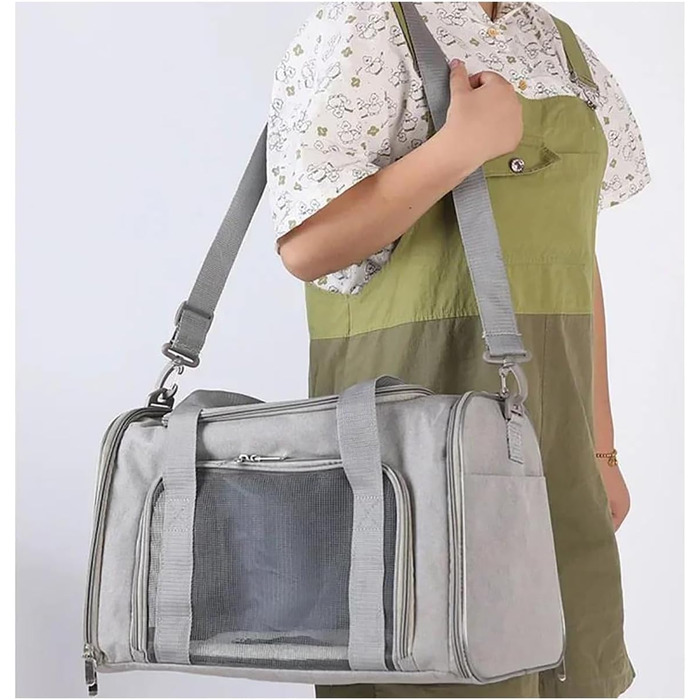 Автомобільний лежак для собак, переноска-рюкзак для тварин з м'яким бавовняним матрацом, безпечна для подорожей, сітчаста переноска для собак (Blue)