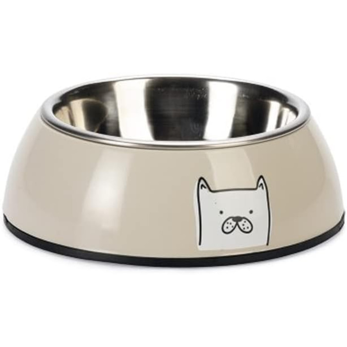 Миска для собак Karlie Elize, 900 мл, сірий колір, 14x14x5 см