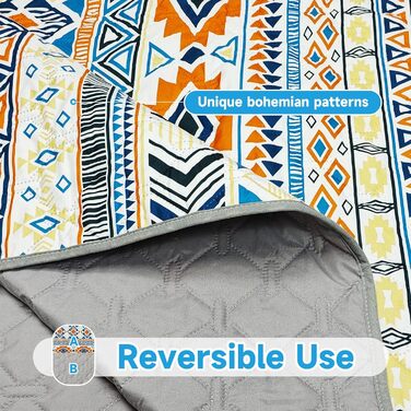 Водонепроникний двосторонній килимок для собак YOSEPATI, 208 x 173 см, блакитний медальйон. Захист дивану та меблів від бруду та шерсті. Підходить для цуценят, котів та дітей. Легко миється та перевертається.