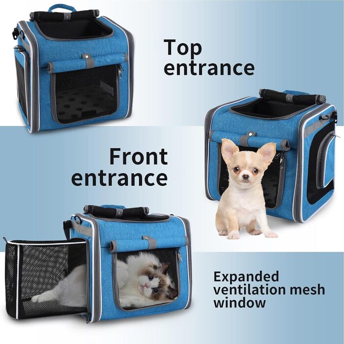 Велосипедний кошик для собак | Переноска для тварин на велосипед - рюкзак з вентиляцією, регульована переноска для прогулянок та подорожей