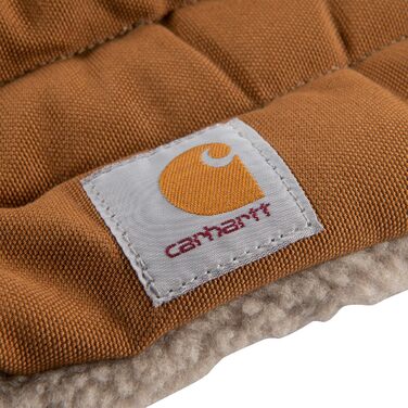 Міцне канвасове ліжко для собак Carhartt, коричневе, Sherpa-матрац, розмір L