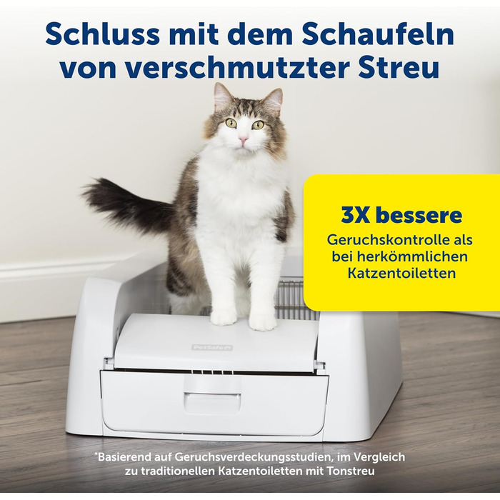 PetSafe ScoopFree автоматичний туалет для котів із грудкуватим наповнювачем, самочистка, контроль запаху, для однієї чи кількох кішок