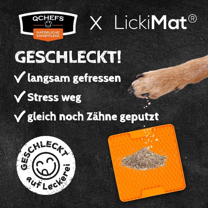 Набір для догляду за зубами собаки QCHEFS: флокери та Lickimat Soother проти неприємного запаху та зубного каменю. Ідеально для заспокоєння та догляду в дорозі. Аксесуар для собак, Lickidental Bundle Mini Soother