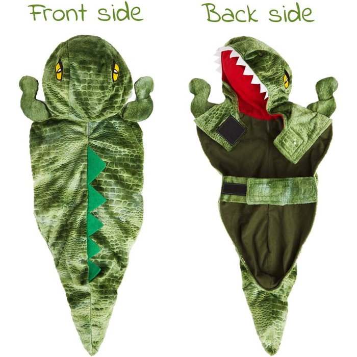 Костюм динозавра для собак на Хелловін, костюм стегозавра для собак, теплий зимовий костюм дракона для собак, фотосесії, S: шия 12-13