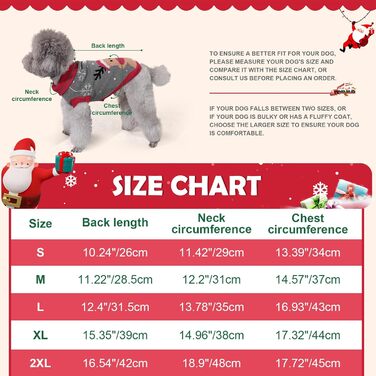 Пуловер для собак на Різдво, теплий вовняний пуловер з коміром-гетром для собак, малі та середні породи (Сірий, S)