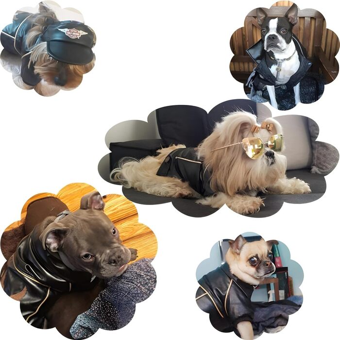 Зимовий теплий одяг для собак NIULA, мотоциклетна куртка з PU-шкіри, водонепроникна, розмір S