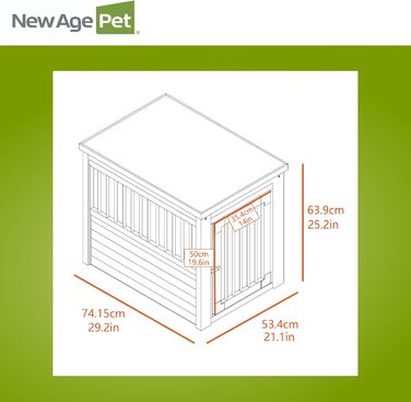 Кігтеточка-стіл EcoFlex для домашніх тварин, розмір L, 75 x 54 x 64 см, колір Russet