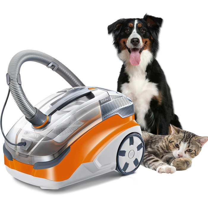 THOMAS Aqua+ PET & Family – потужний пилосос 1700 Вт для прибирання шерсті тварин – мокрий та сухий пилосос, чищення м'яких меблів та підлоги з функцією миття. Підходить для килимів, диванів, меблів та матраців.