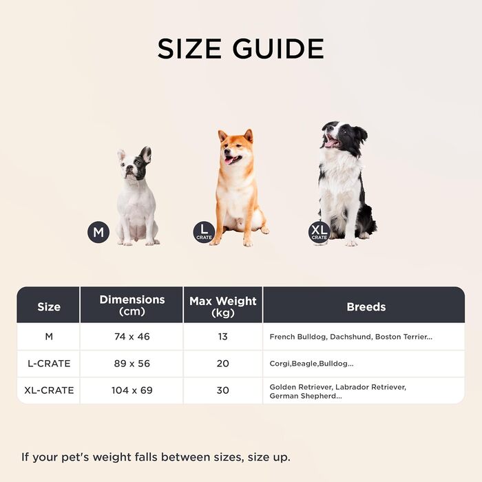 Крісло-лежанка для собак середніх порід BEDSURE - м'яке ліжко з антиковзною основою та знімним чохлом, сірого кольору, 89x56x7 см