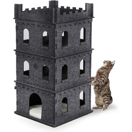 Котячий будиночок CanadianCat Company Katzenburg з фетру XL з м'якою подушкою