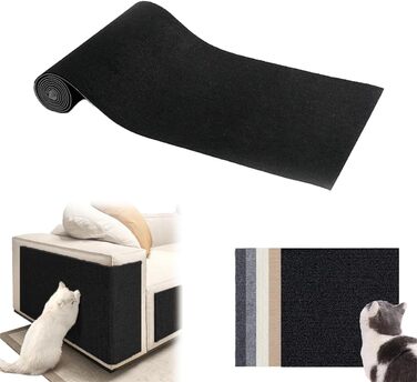 Котяче дряпальний борд - іграшка для котів. 2 розміри: 200x40 см та 30x100 см, чорний колір