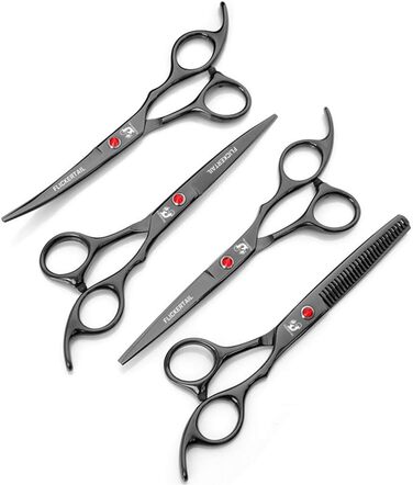 Набір професійних ножиць для грумінгу тварин 6.0 дюймів, з нержавіючої сталі, для салонів та дому, фіолетовий (Burst)