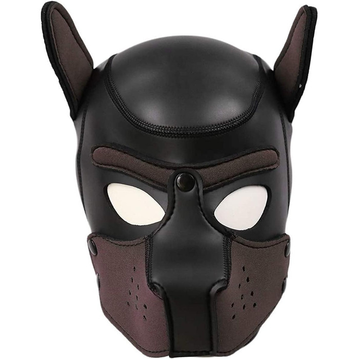 Маска для собак, м'яка, з вухами, Petpay, для святкування Halloween та інших свят (L, Коричнева)